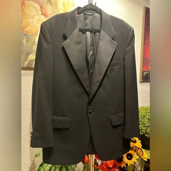 Vintage Burberry 100% Wool Blazer tailored Jacket Mens 46R Authentic - Picture 3 of 15